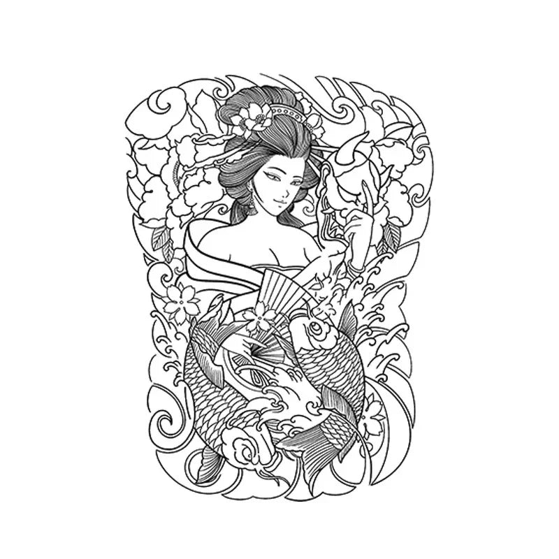 Geisha - Full Back - InkOMG