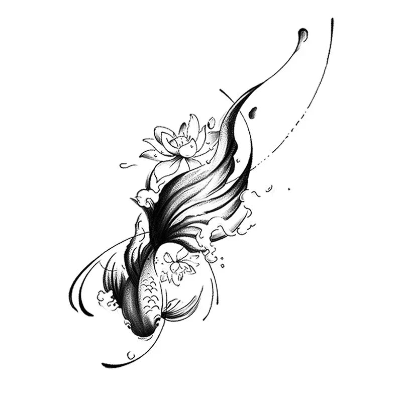 Lotus Gold Fish - InkOMG