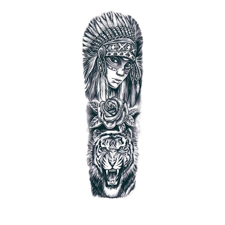 Tiger & American Worrior - InkOMG