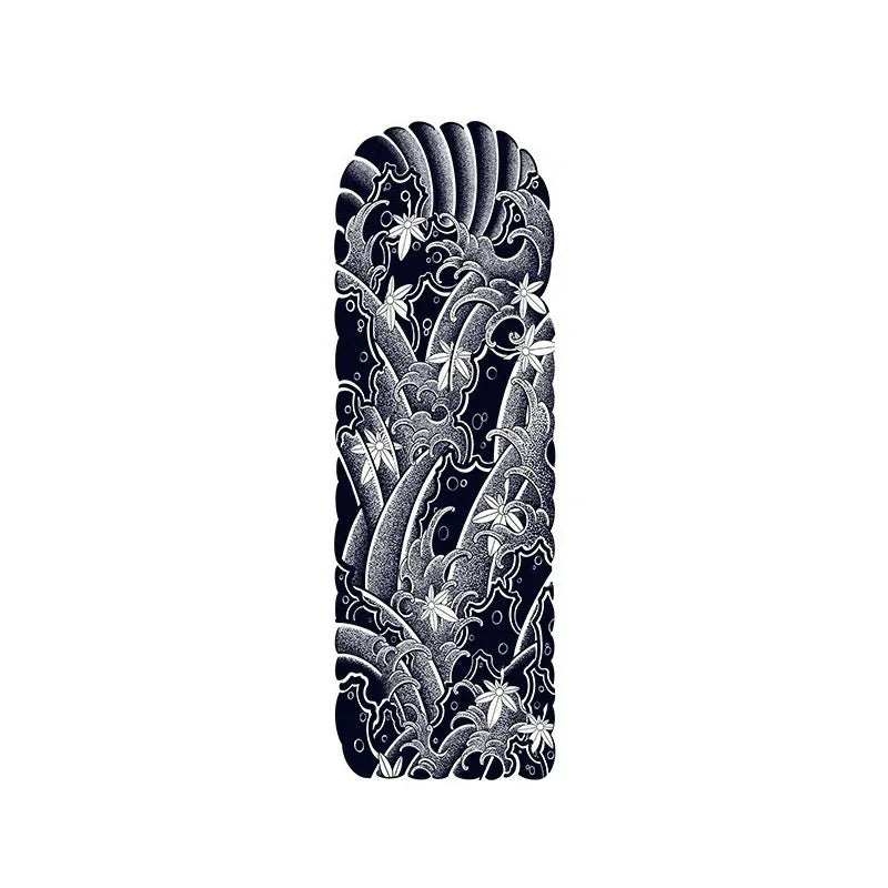 Maple & Wave Ukiyo-e - InkOMG