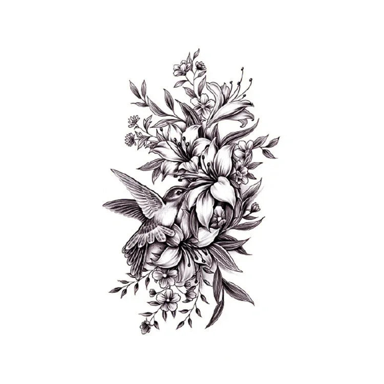 Little Bird & Flowers 2 - InkOMG