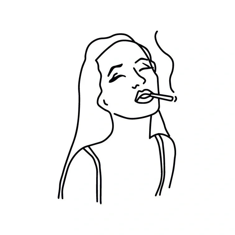 Smoking Girl - InkOMG