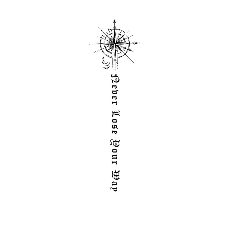 Never Lose Your Way - Spine Tattoo - InkOMG