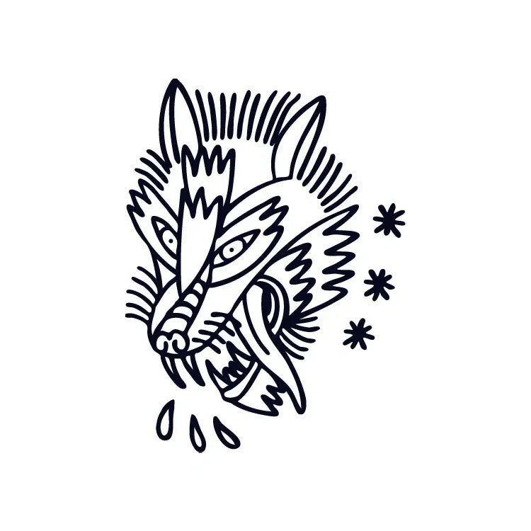 Wolf Head - InkOMG