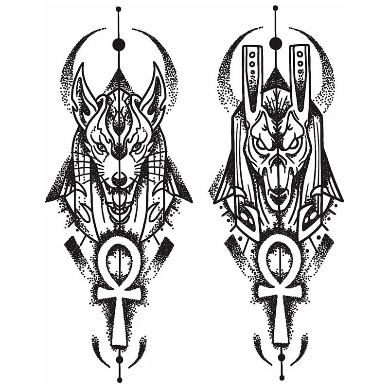 Anubis Twins & Ankh Cross - InkOMG