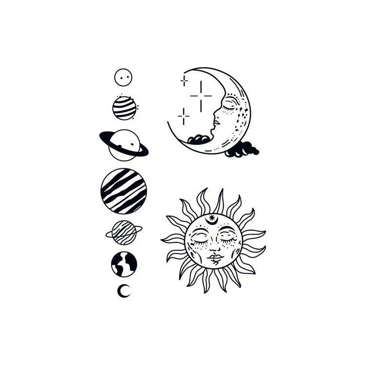 Sun, Moon & Planets - InkOMG
