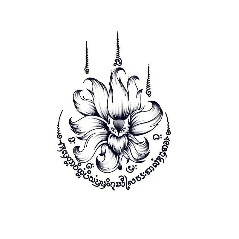 Nine-Tailed Fox Yantra Tattoo 2 - InkOMG