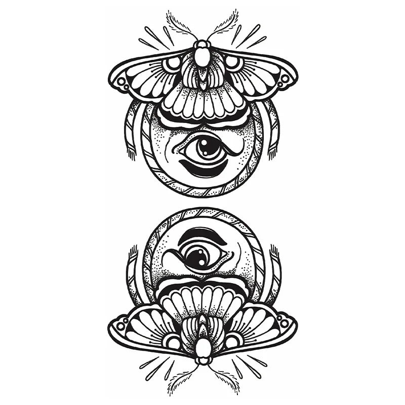 Moth & All-Seeing Eye - InkOMG