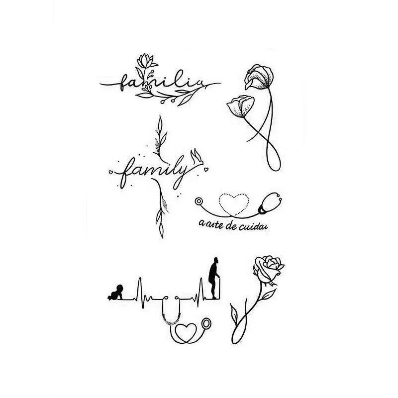Family & Care Set – Floral & Heartbeat - InkOMG