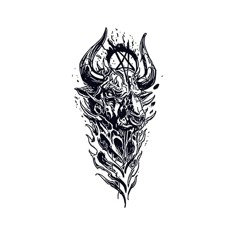 Devil Bull Head - InkOMG