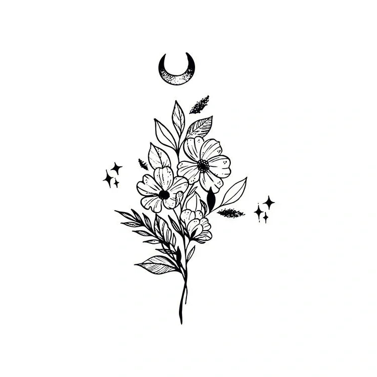 Flowers Under the Moon - InkOMG