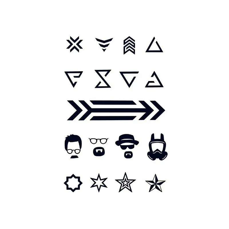 Minimalist Icons Set – Geometric & Retro Style - InkOMG
