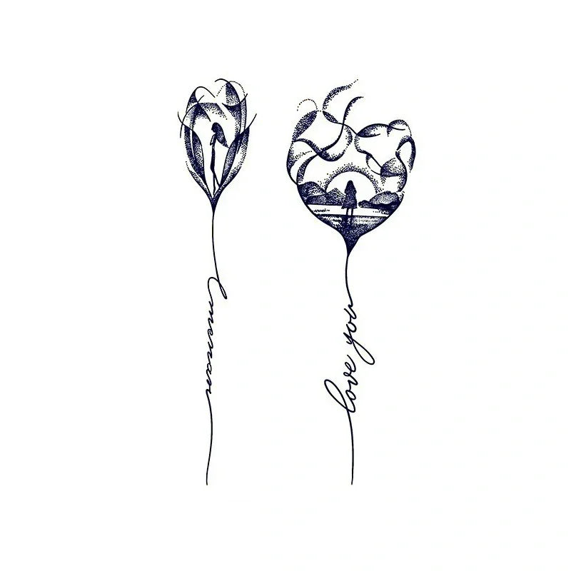 Love & Nature Double Flower - InkOMG