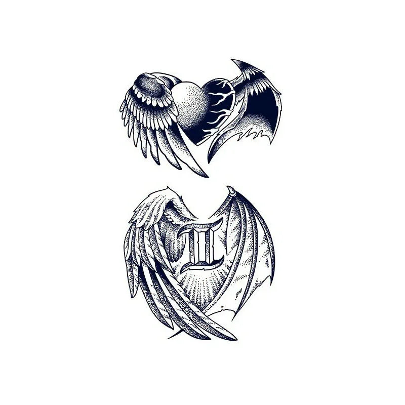 Angel & Devil Heart – Gemini Wings - InkOMG