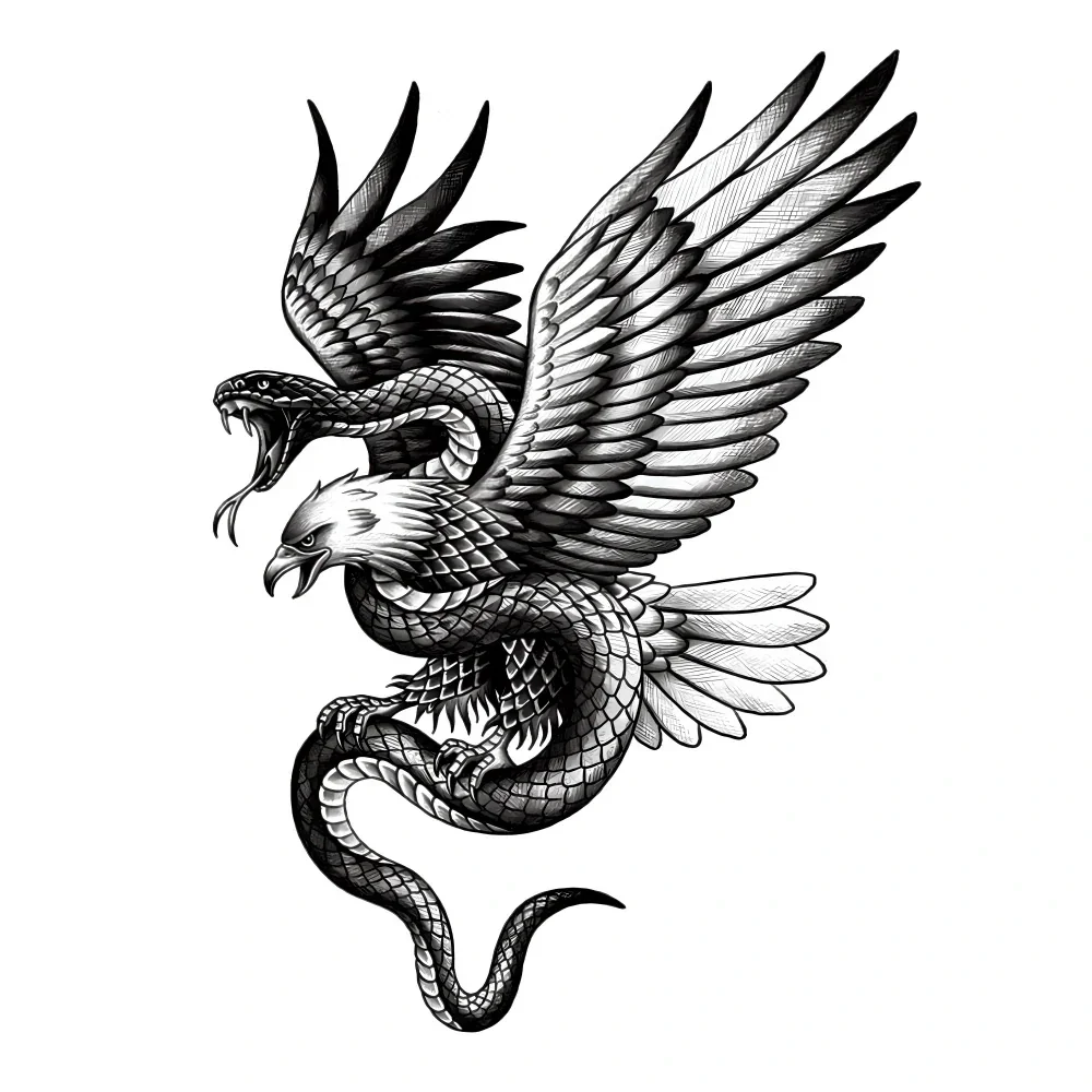 Eagle & Snake - InkOMG