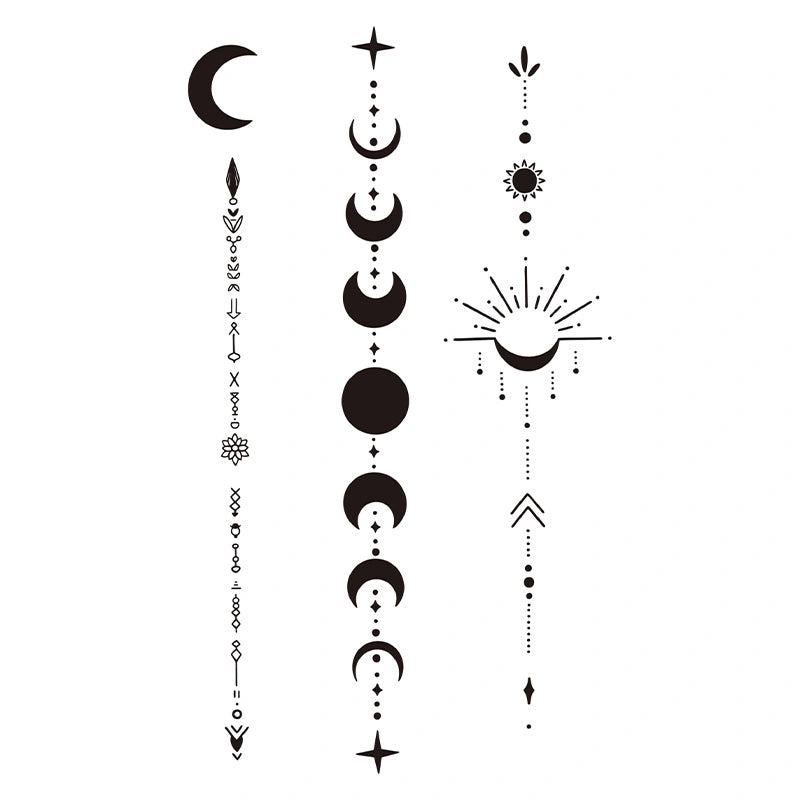 Moon Crescents Set tattoo design