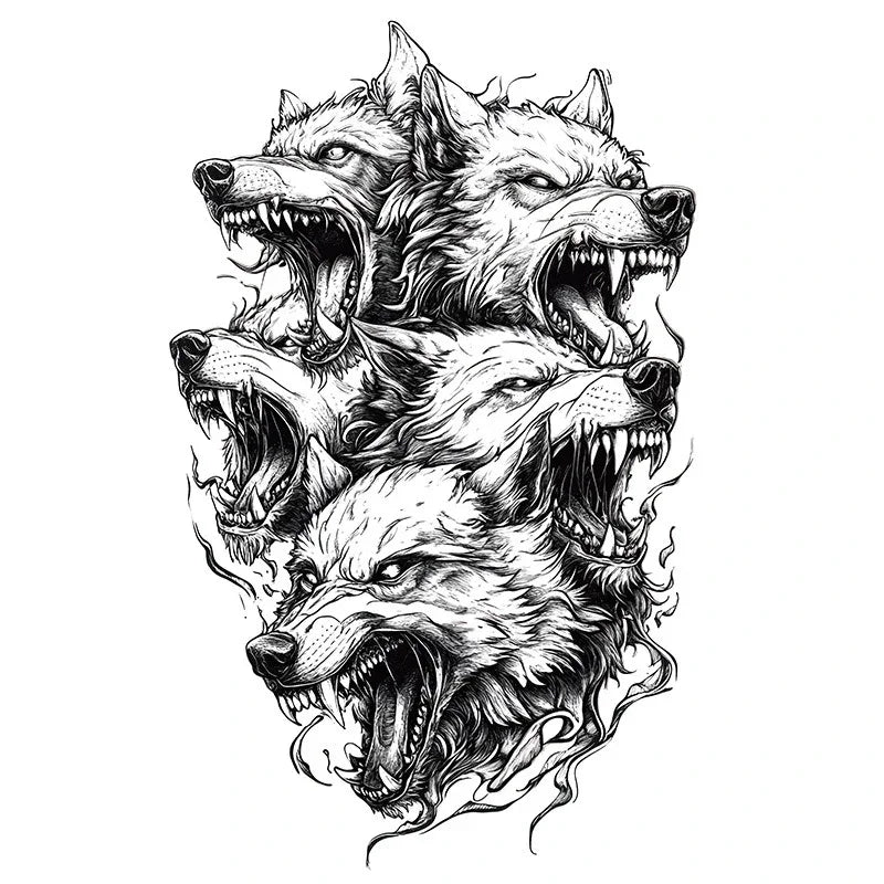 Five Wolves - Full Back - InkOMG