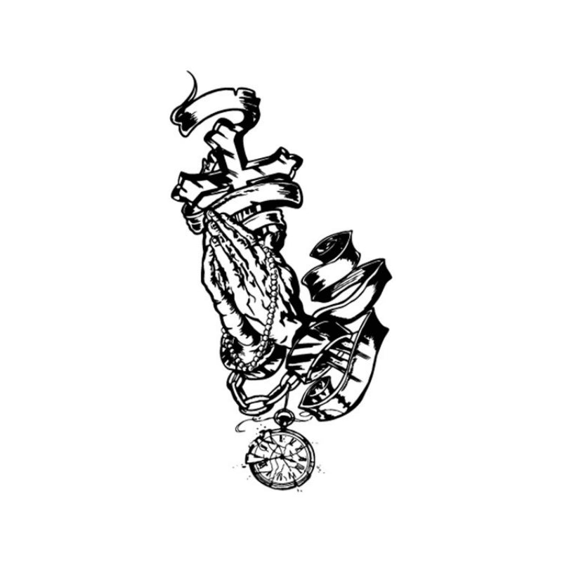 Praying Hands & Time-InkOMG