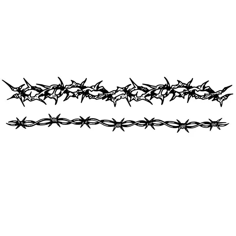 Thorn crown band semi-permanent tattoo design from the Faith & Cross Essentials 4-Pack.