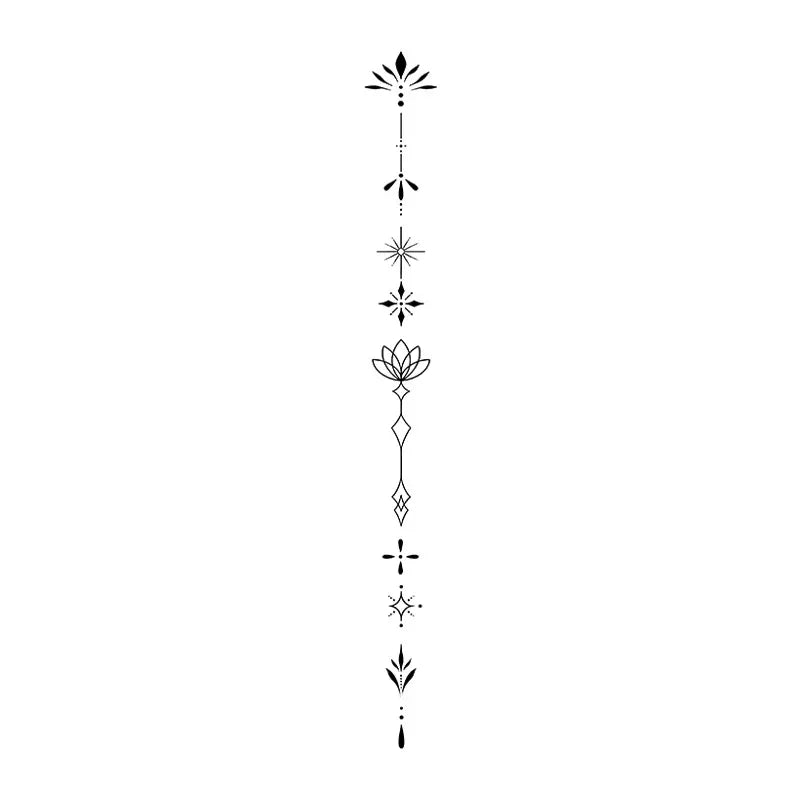 Vertical Lotus & Geometry - InkOMG