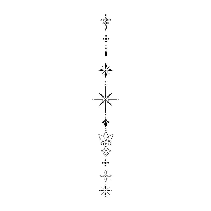 Symmetrical Lotus & Star Line - InkOMG