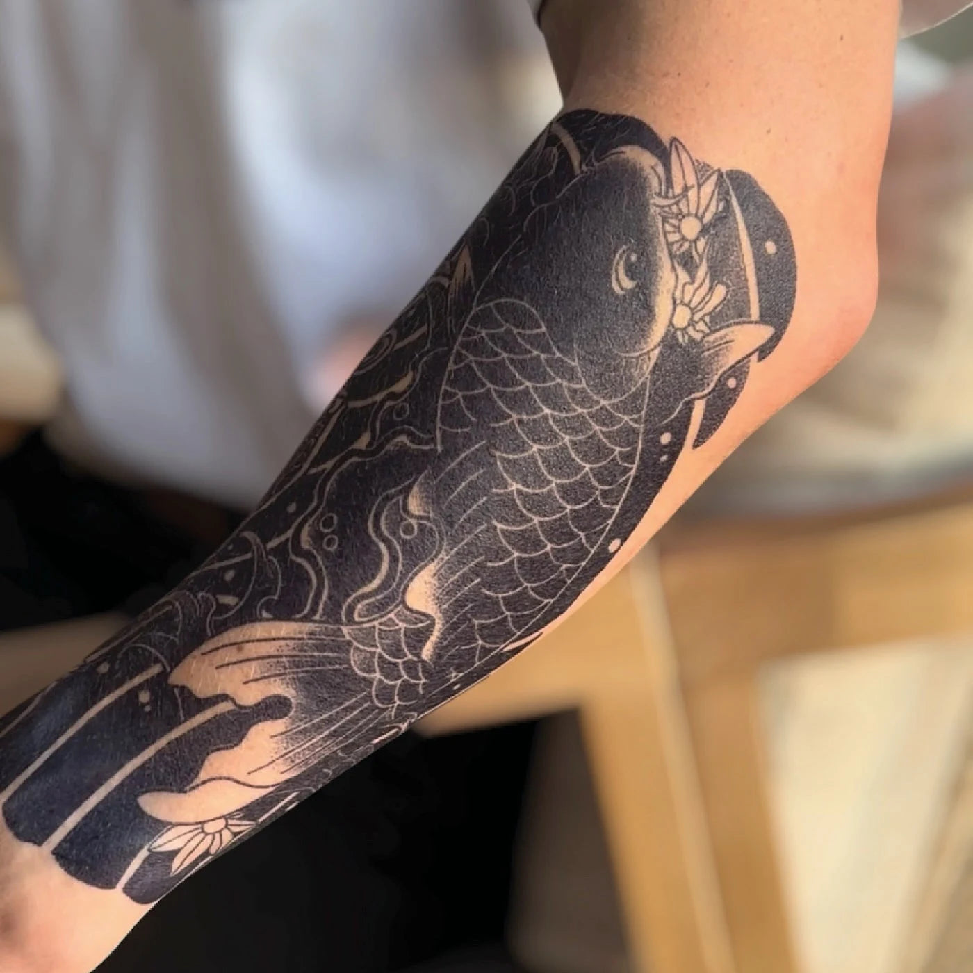 Koi-Fische und Daruma Ukiyo-e