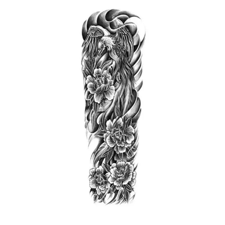 Eagle & Flowers 1 - InkOMG
