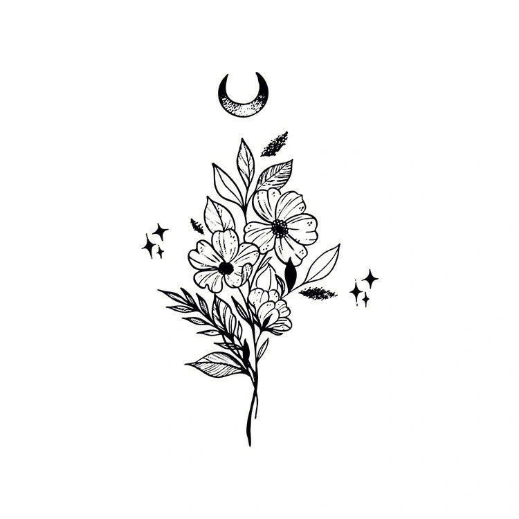 Flowers Under the Moon