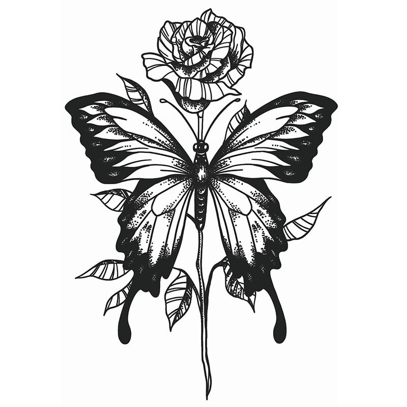 Rose &amp; Schmetterling