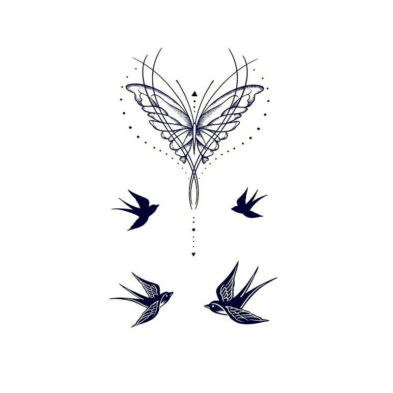 Swallows & Butterfly