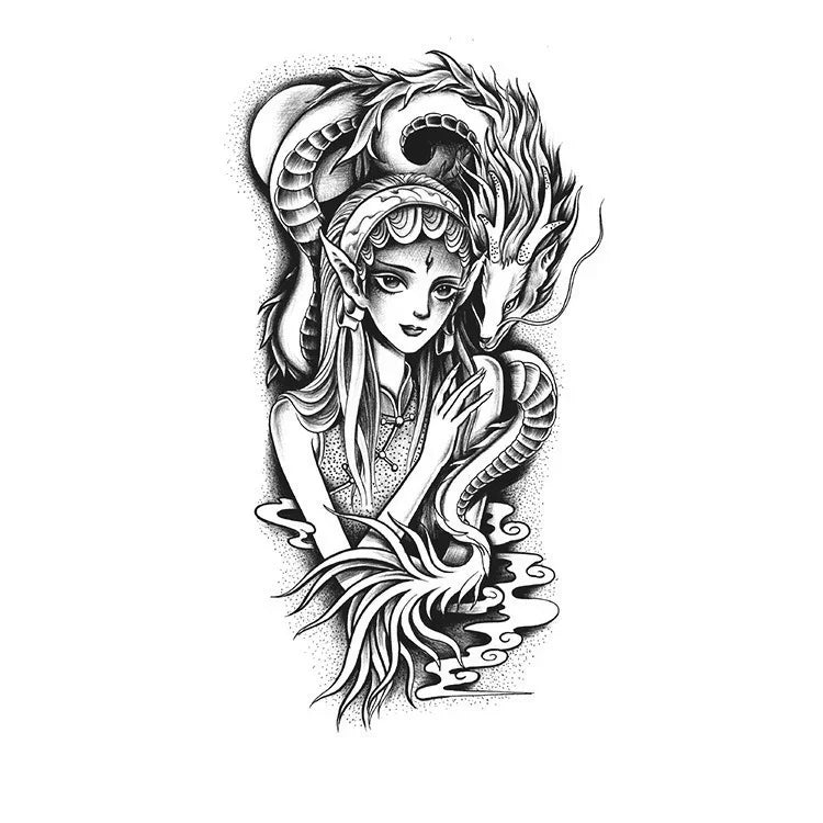 Dragon & Girl - InkOMG