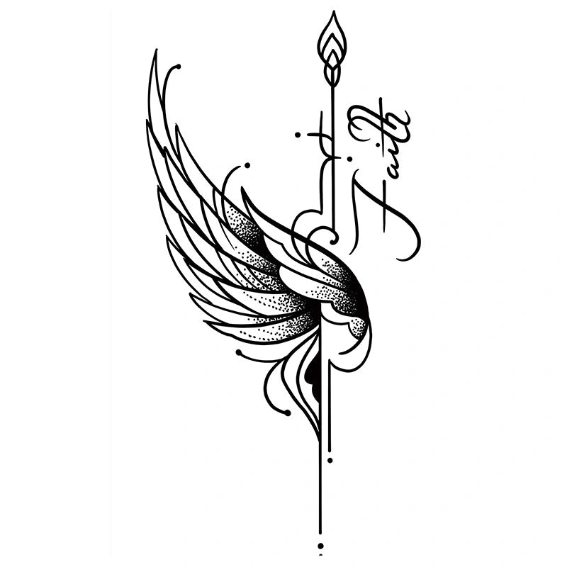 Angel Faith Wing tattoo design