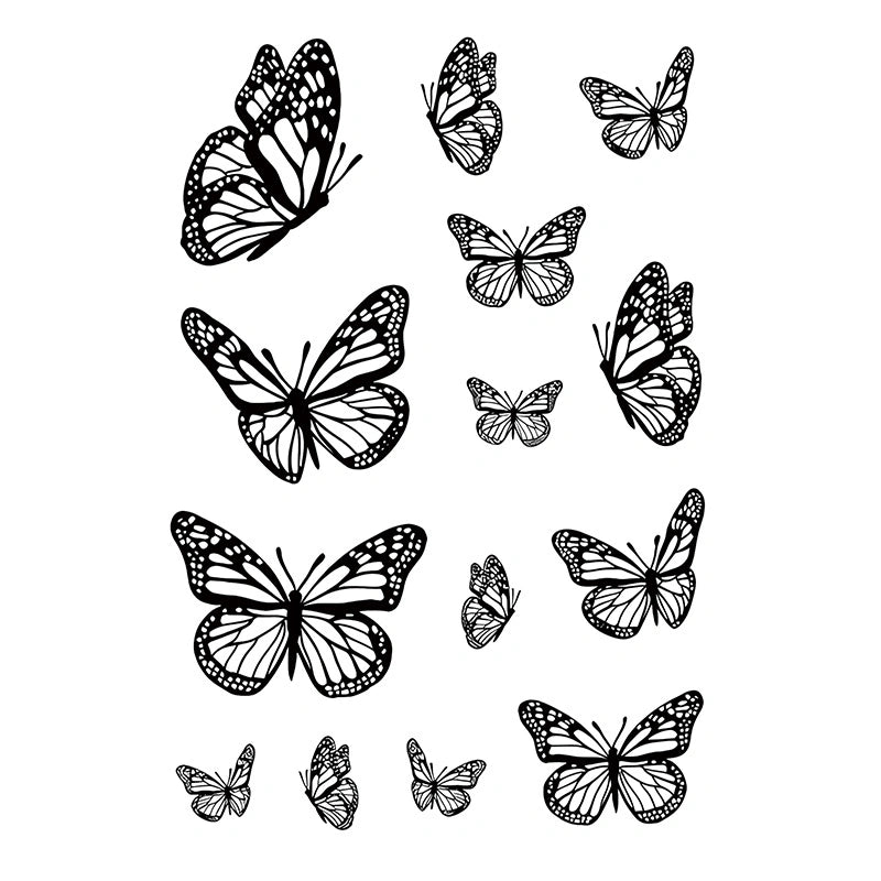 Butterflies Set(12) tattoo design