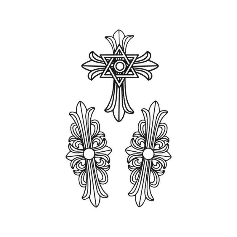 Cross & Hexagram Set-InkOMG 