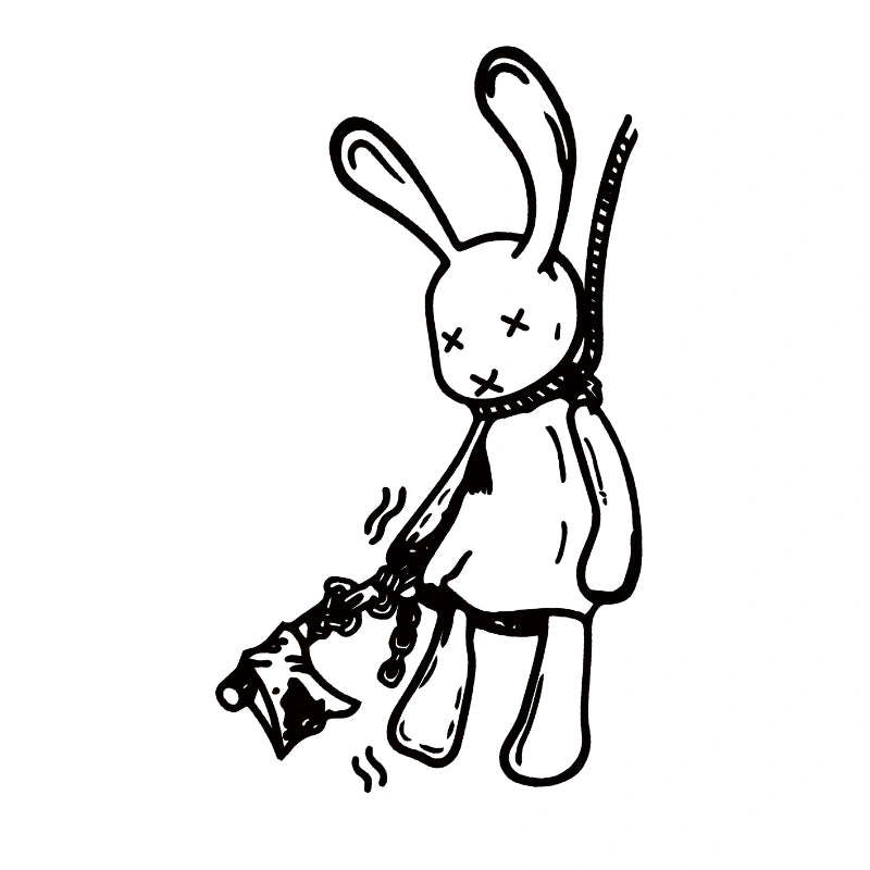 Dark-Doodle Bunny tattoo design