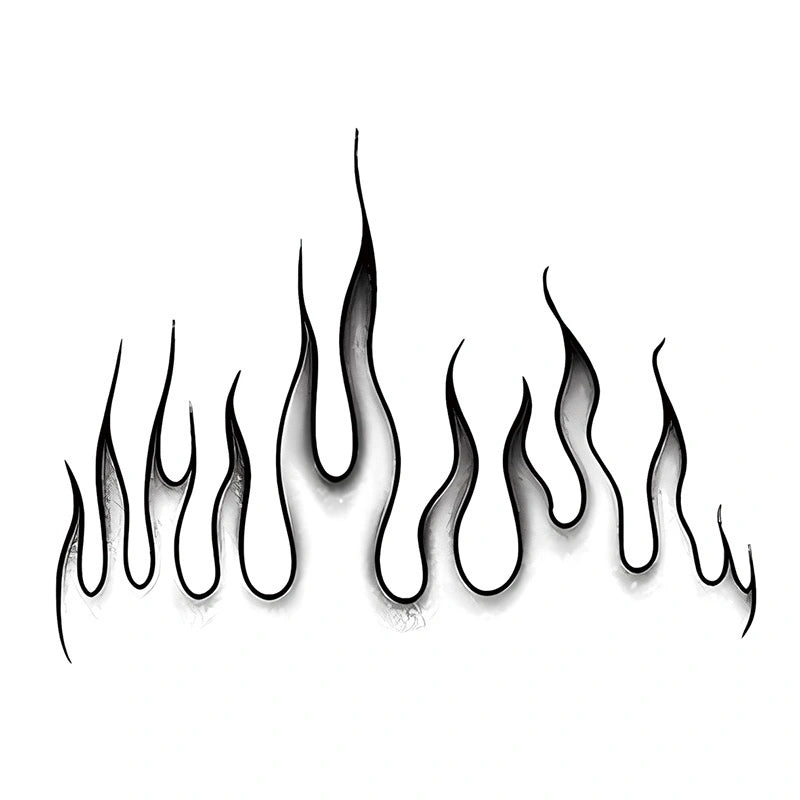 Fluid Flames Band tattoo design