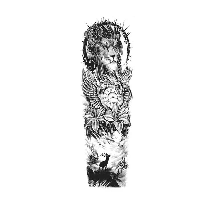 Lion & Flower - InkOMG