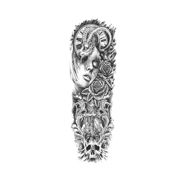 Evil Goat & Flowers - InkOMG