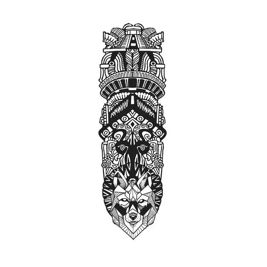 Wolf Totem Pillar - InkOMG