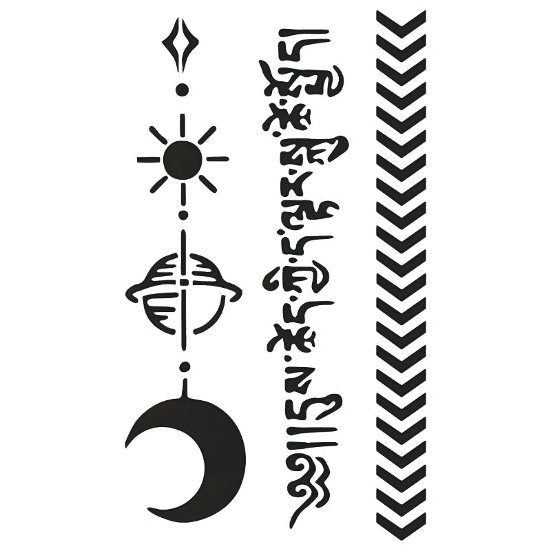 Glyph Script & Chevrons & Celestial-InkOMG