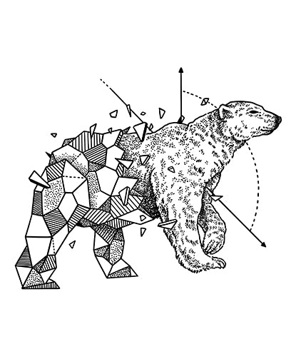 Ice Polar Bear tattoo design