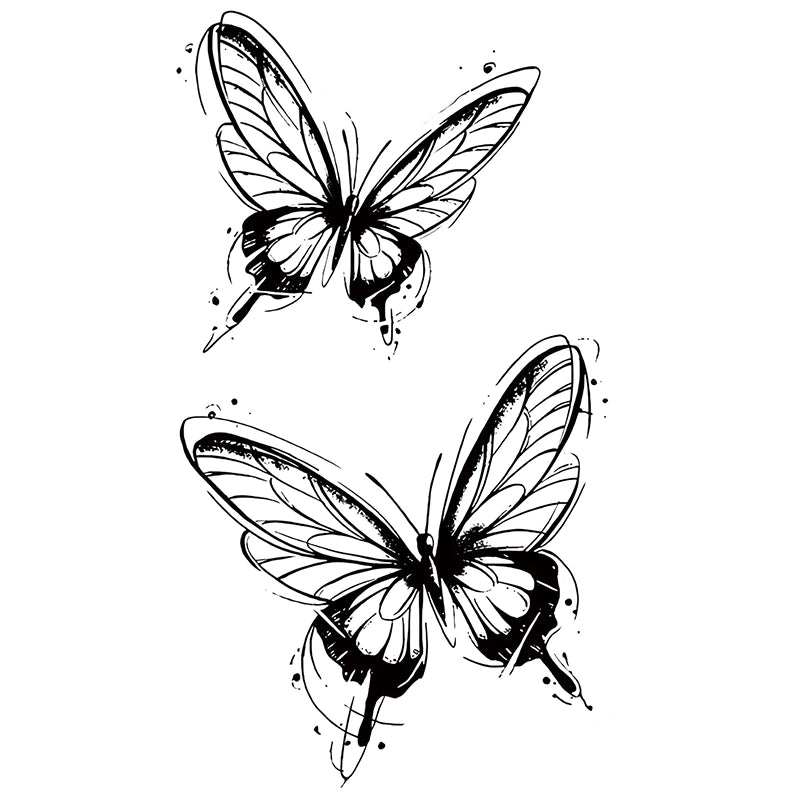 Inked Butterflies (Pair)