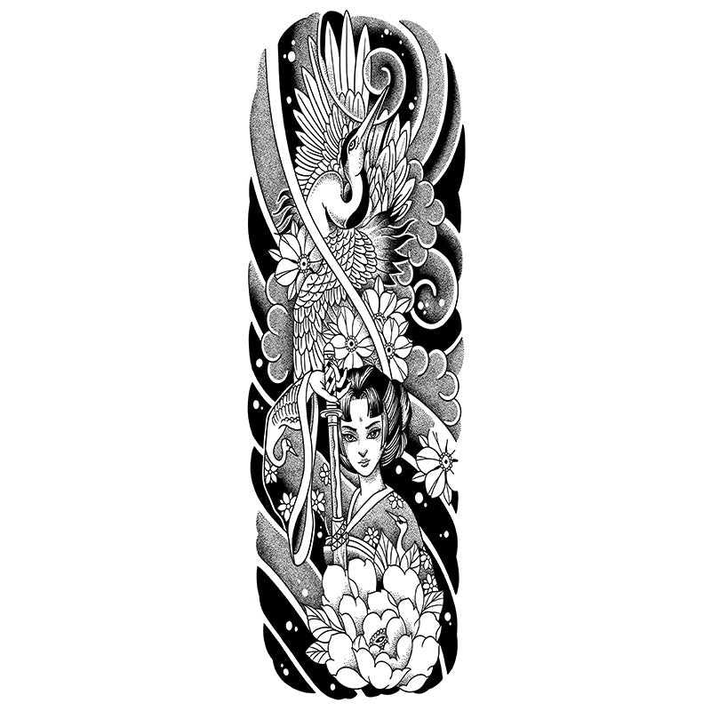 Katana Crane Blossom-InkOMG