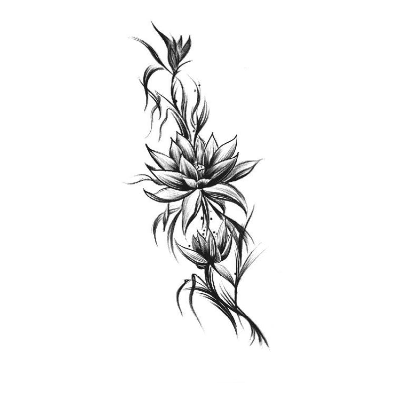 Lotus Flowers tattoo design