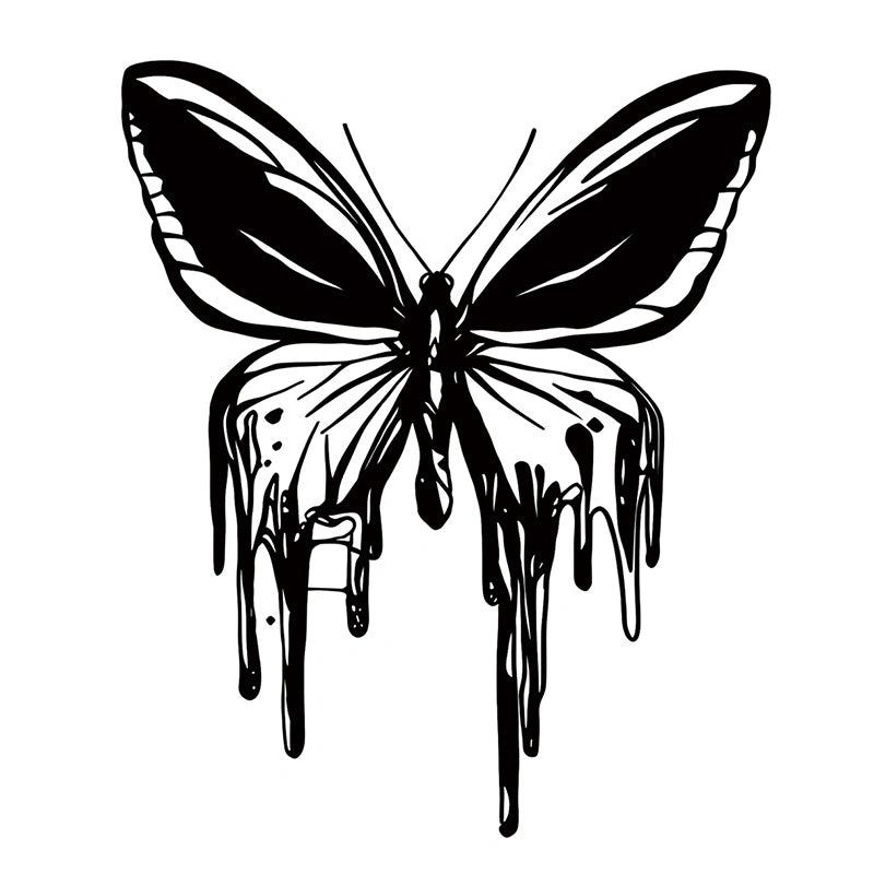 Melted Ink Butterfly tattoo design