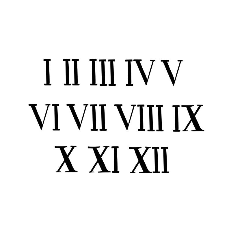 Roman Numerals I–XII - InkOMG