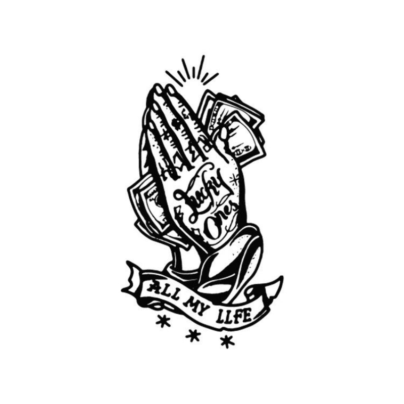 Praying Hands & Cash-InkOMG