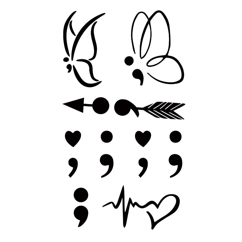 Symbols Mix & Butterflies & Arrow tattoo design