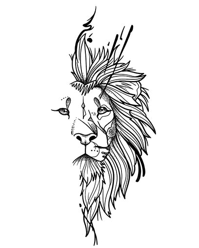 The Lion's Gaze tattoo design
