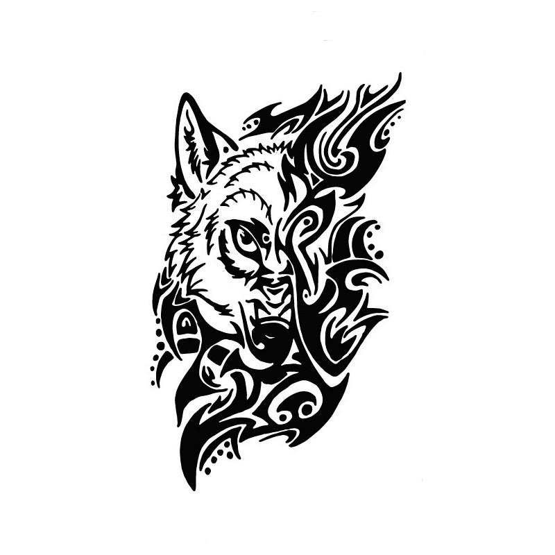 Tribal Wolf Flame-InkOMG